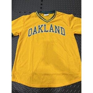Match Up Oakland Athletics #34 Dave Stewart Jersey Size XL Yellow/Green Pullover